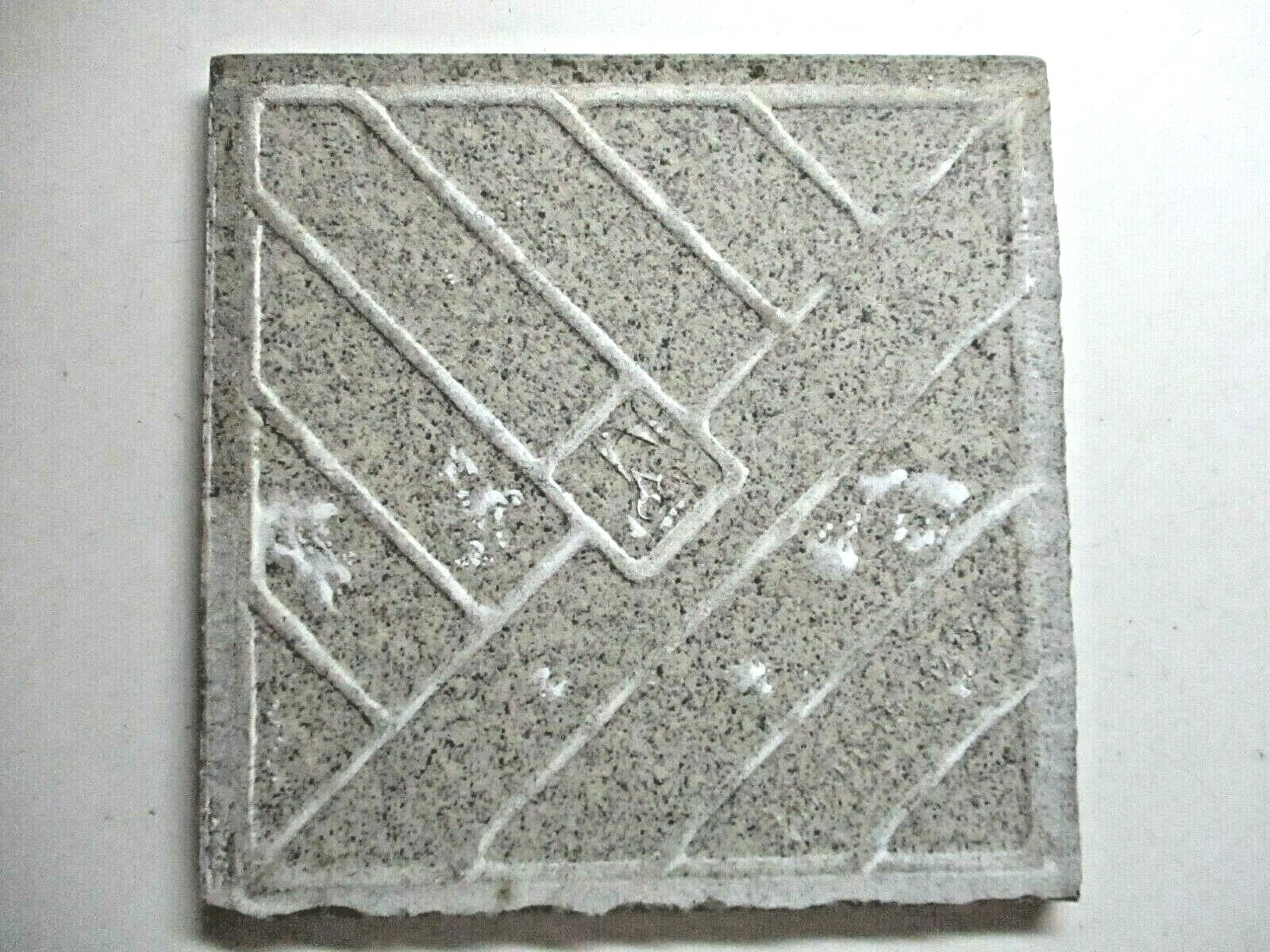 1 Floor Tile Italy Simulated Slate 6″ Sq Porcelain Matte Brown w/ Variations Vtg