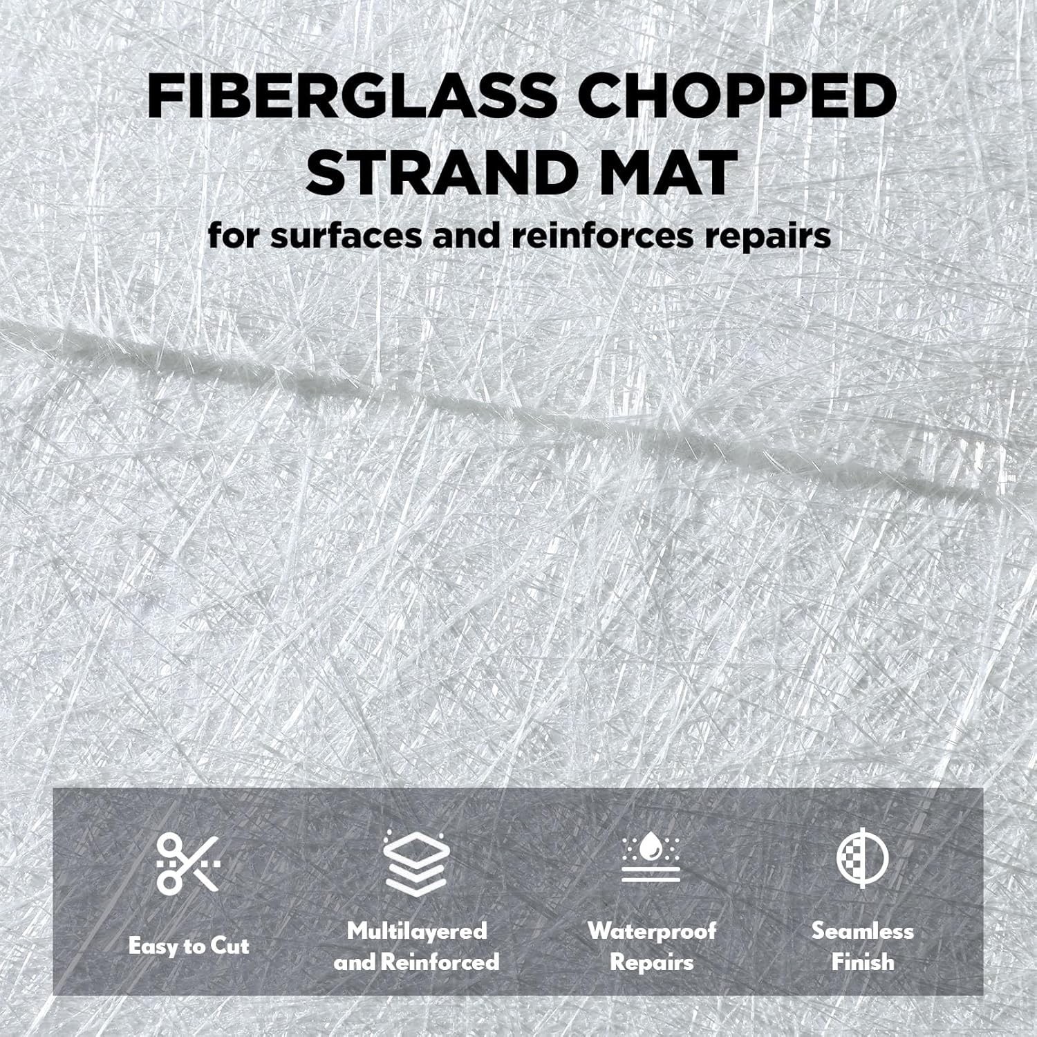 Sacubee 1.5oz Fiberglass Mat 4″x15yd White