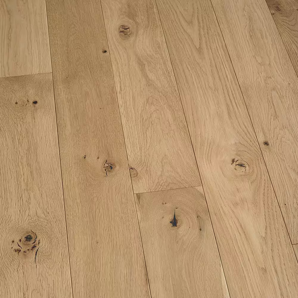 Mills Estates French Oak 3/4 In. Thick X 5 In. Wide Light Wire Brushed Solid Har