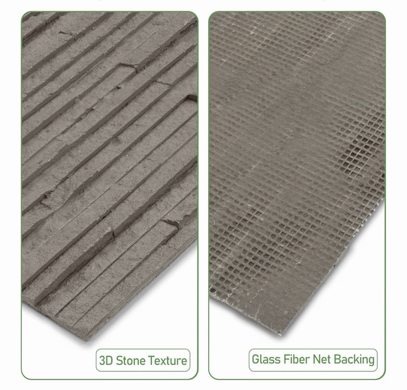 Quartizite 22.8” x 11.4” Matte Gray Natural Clay Flexible Stone Slate Wall Tiles