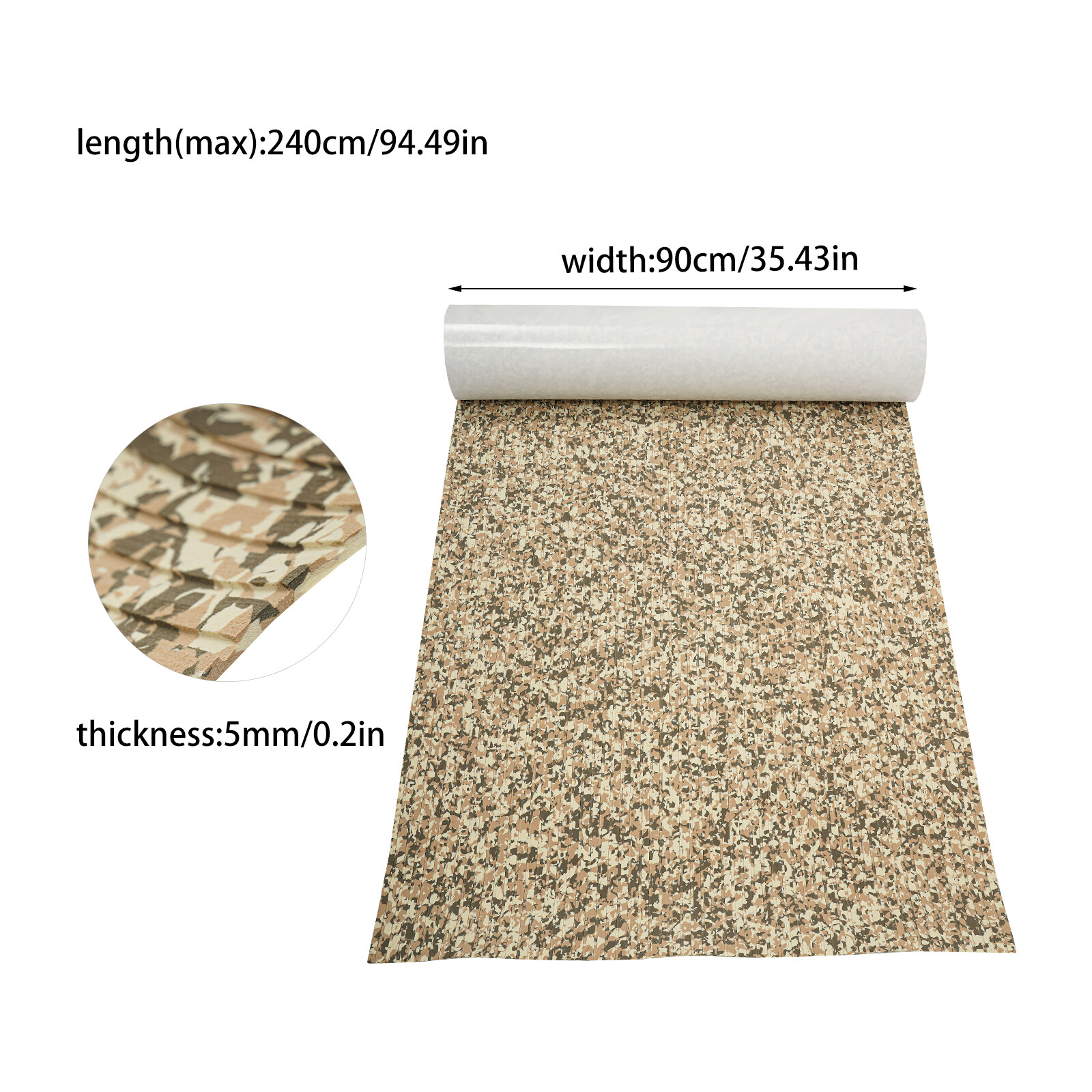 Boat Flooring EVA Foam Decking Marine Carpet Non-Slip Decking Sheet 240*90cm