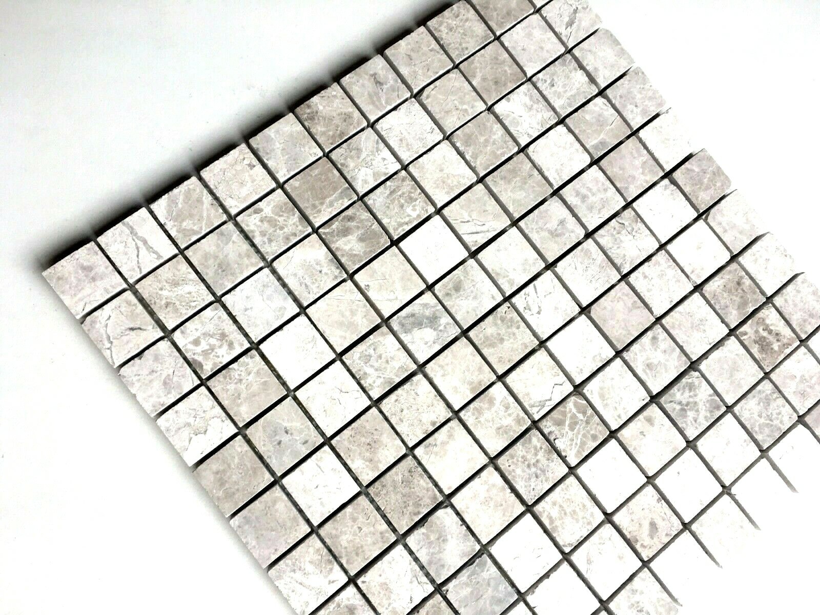 Gray 1×1 Honed Marble Mosaic Tile Backsplash Floor and Wall Kitchen Bath