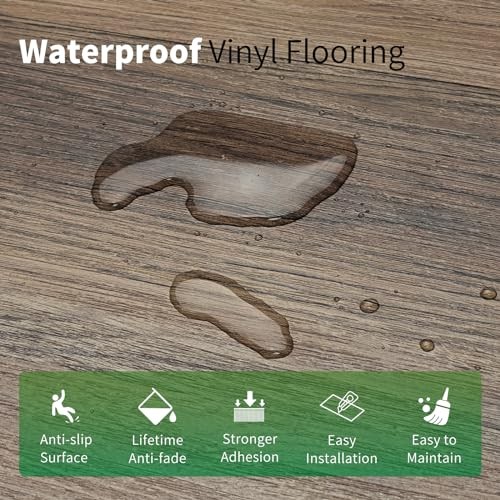 Self-Adhesive Vinyl Flooring Plank Pack – 36×6 Inches – Split Chestnut Oak