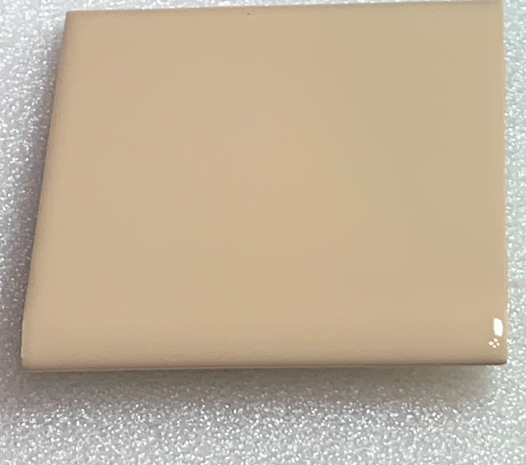 New Vtg Wenczel Tile Co Ceramic Suntan #221 Bullnose Gloss 4 5/16″ x 4 5/16″