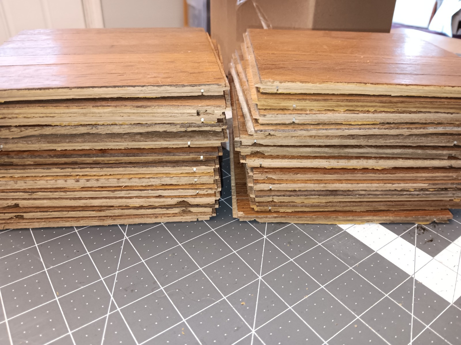 Reclaim VTG COLOR TILE Solid Oak Parquet Flooring 24 pieces = 6 SQ FT. OPTIONS!