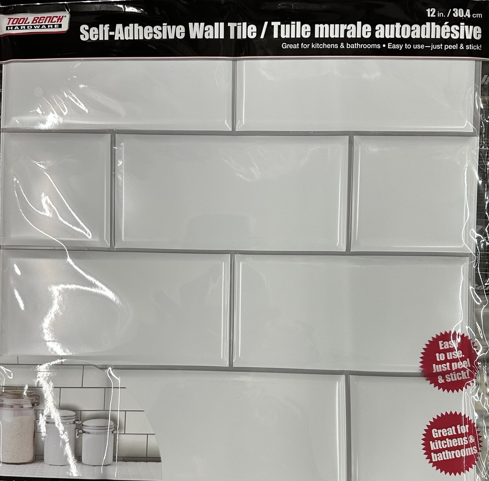 10 PCS Peel Stick Wall Tile ADH Mosaic White Lightweight 12 “ $39.99