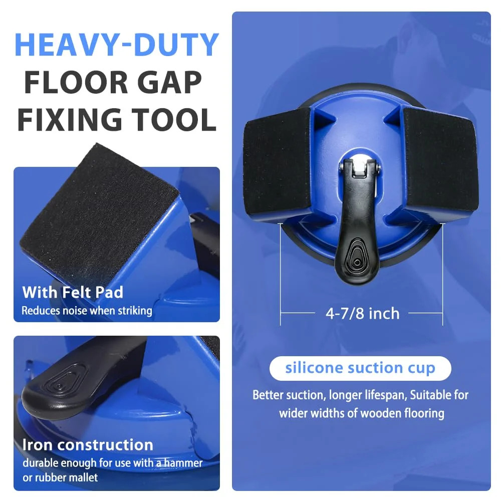 Floor Gap Fixer Tool – Heavy Duty Flooring Gap Repair with 45° Striking Surface,