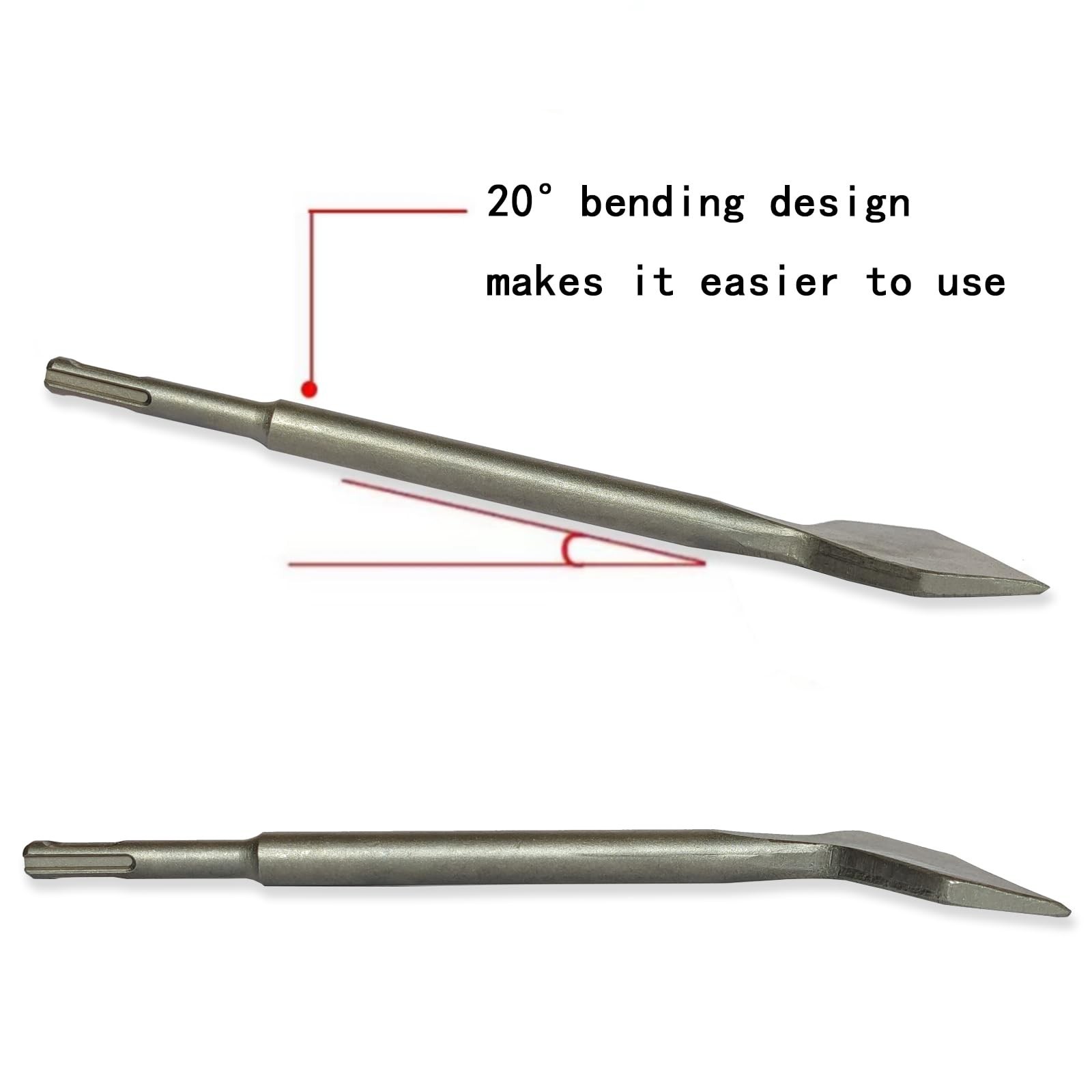 SDS Plus Chisel, Tile Removal Tool, 3”Wide,Thin Set Removal Tool, Suitable