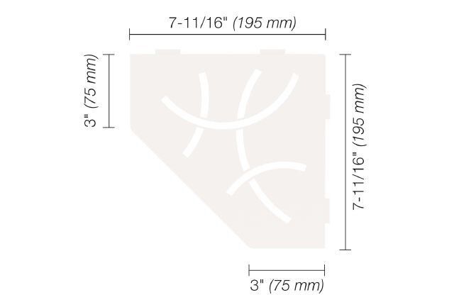 Schluter SHELF-E – Pentagonal Curve Design – Matte White – SES2D6MBW