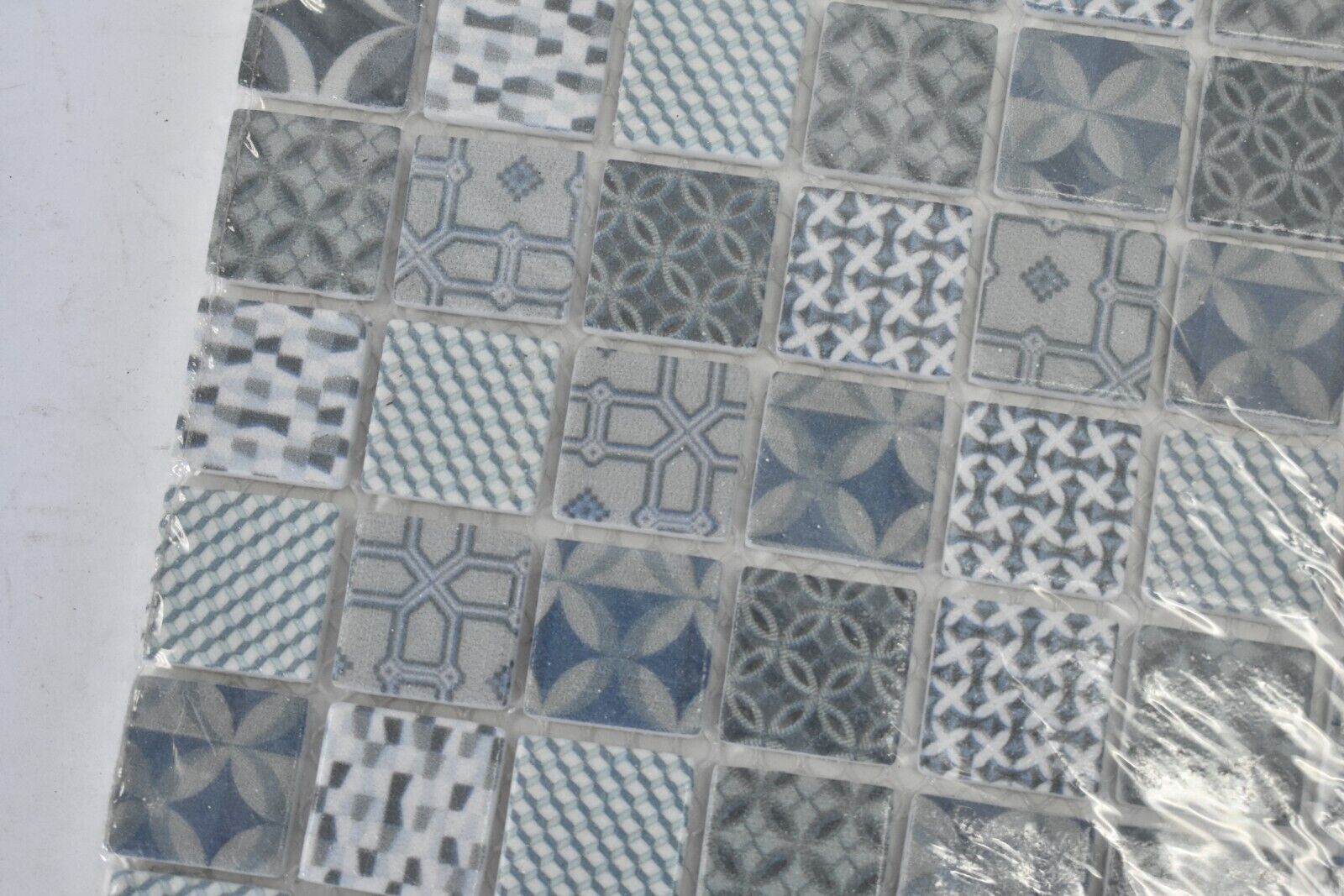 Lot of 2 House Of Mosaics Casablanca Blue Mosaic Wall Tile Sheet 11.81″ x 11.81″