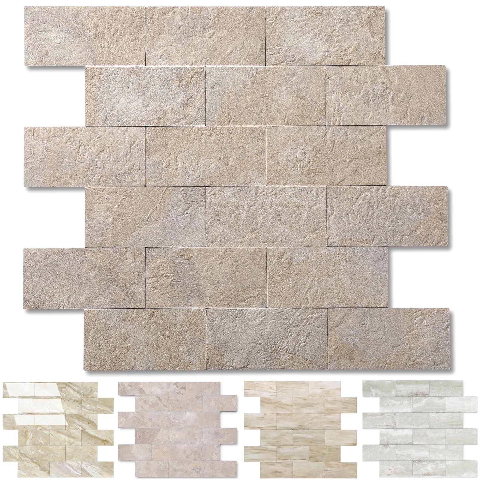 10-Pack Peel and Stick Tile Backsplash 12″X12″ PVC Wall Tiles, Stick on Backs…