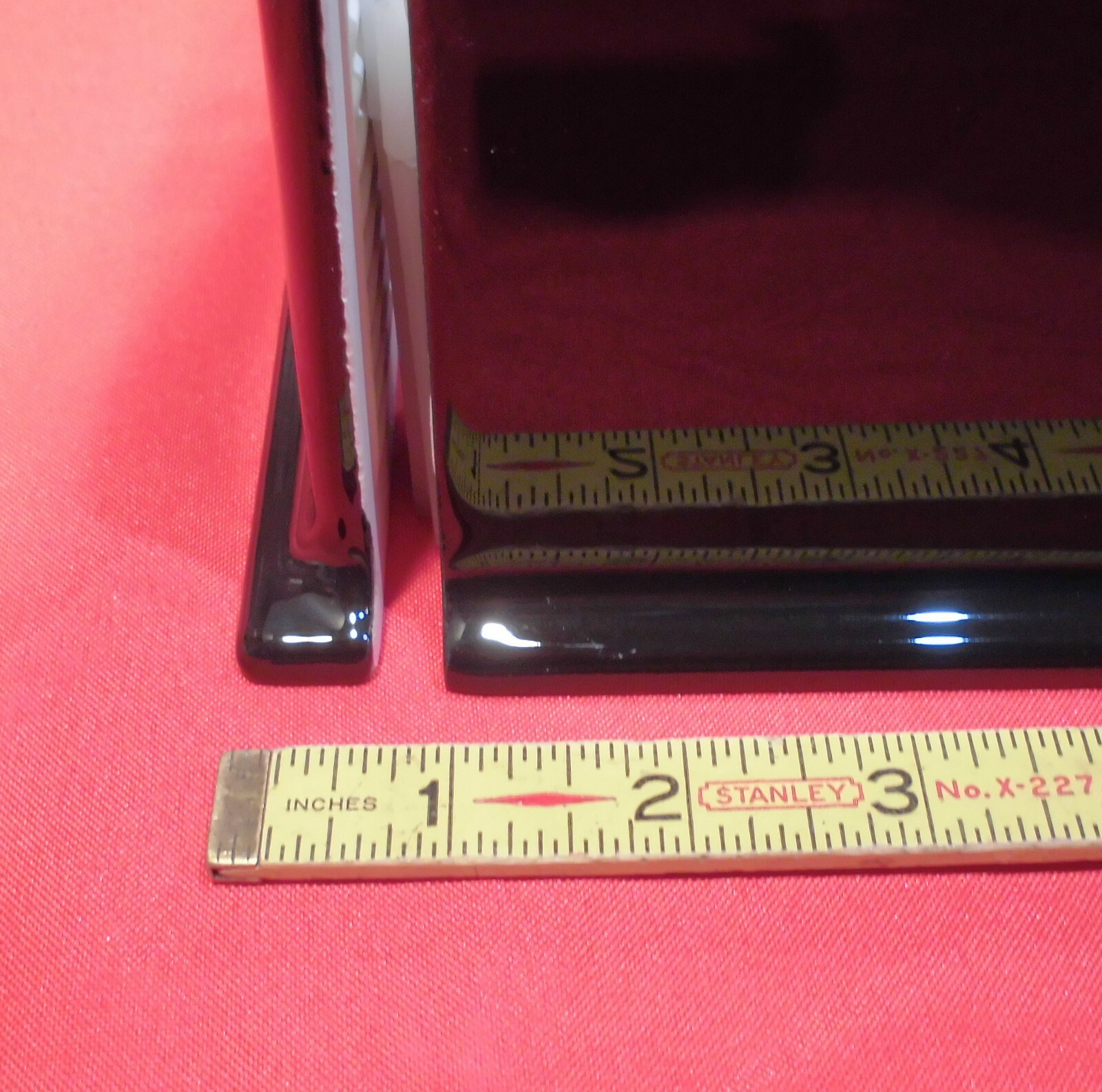 1 pc. Glossy Black Bullnose Top: base/cove Ceramic Tile: 4-1/4″ X 6″ NEW-STOCK