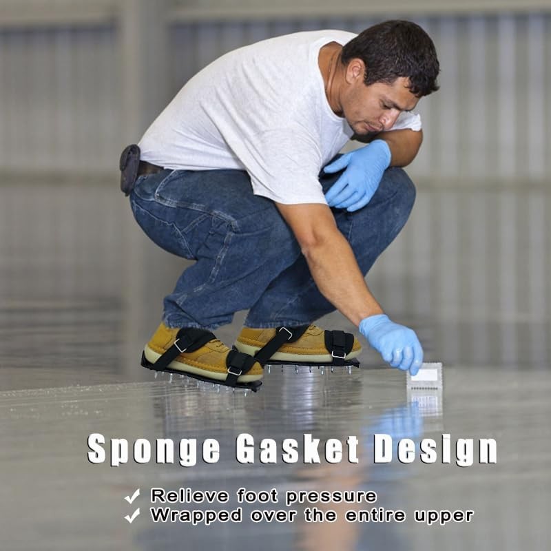 Spike Shoes for Epoxy Flooring Epoxy Shoes with 3/4″ Short Spikes for Garage …