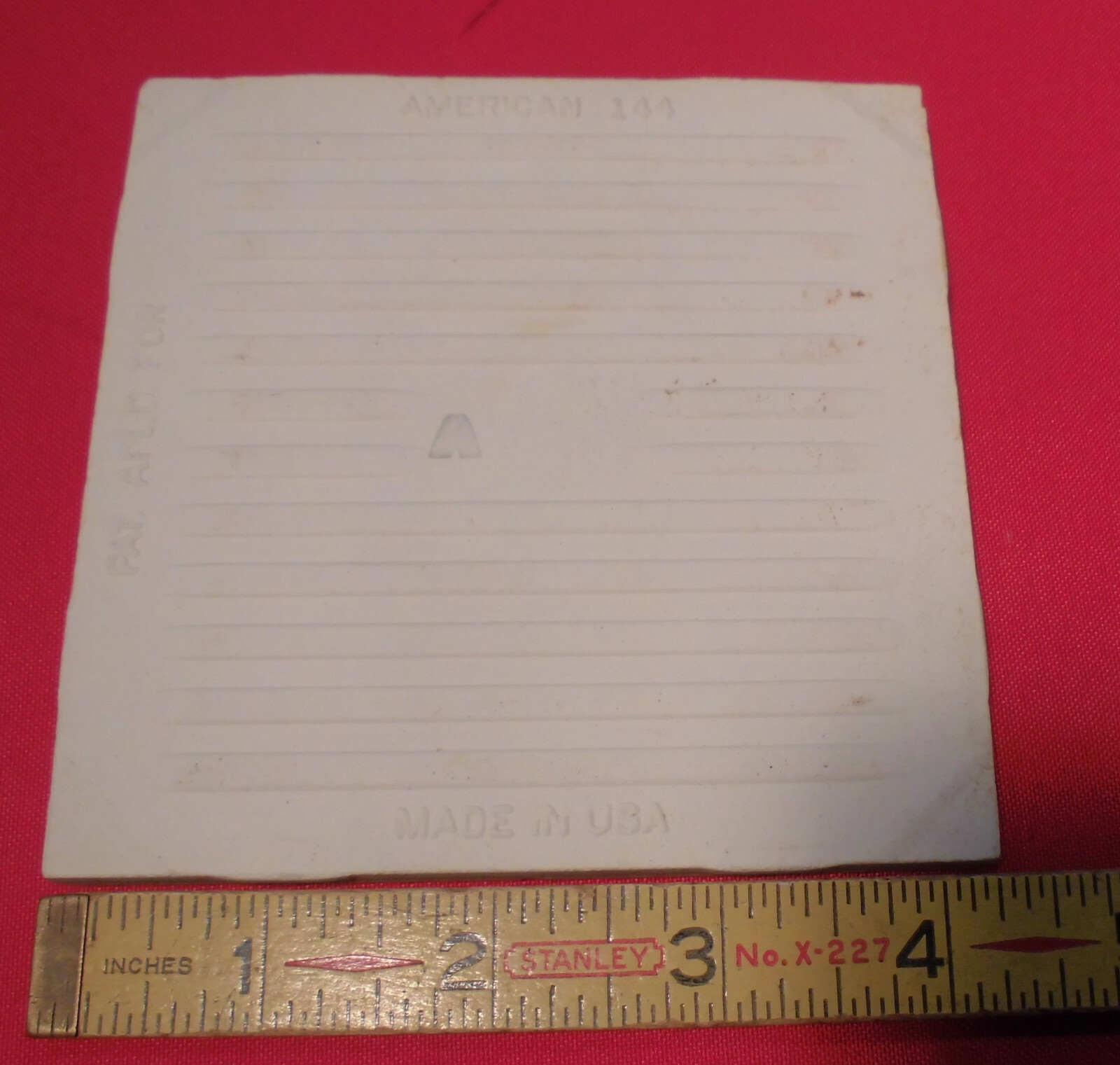 1 pc. *Buttercup Yellow* 4-1/4″ Scored Glossy Ceramic Tile; by American Olean