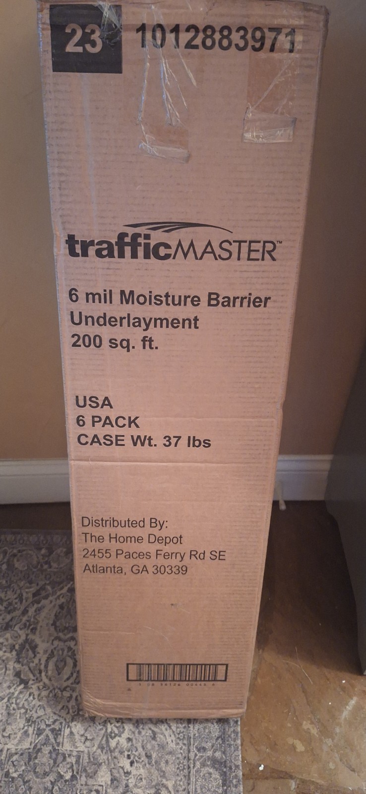 TrafficMaster 6 mil Clear Moisture Barrier Underlayment 200 sq ft 6pk