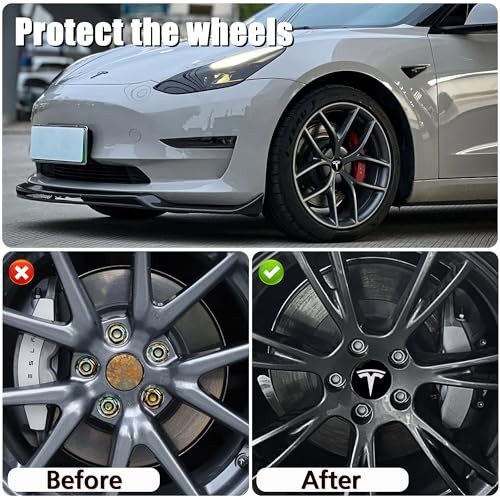 4 PCS Wheel Center Hub Cap Sticker for Model 3 / Model Y, Wheel Black & White
