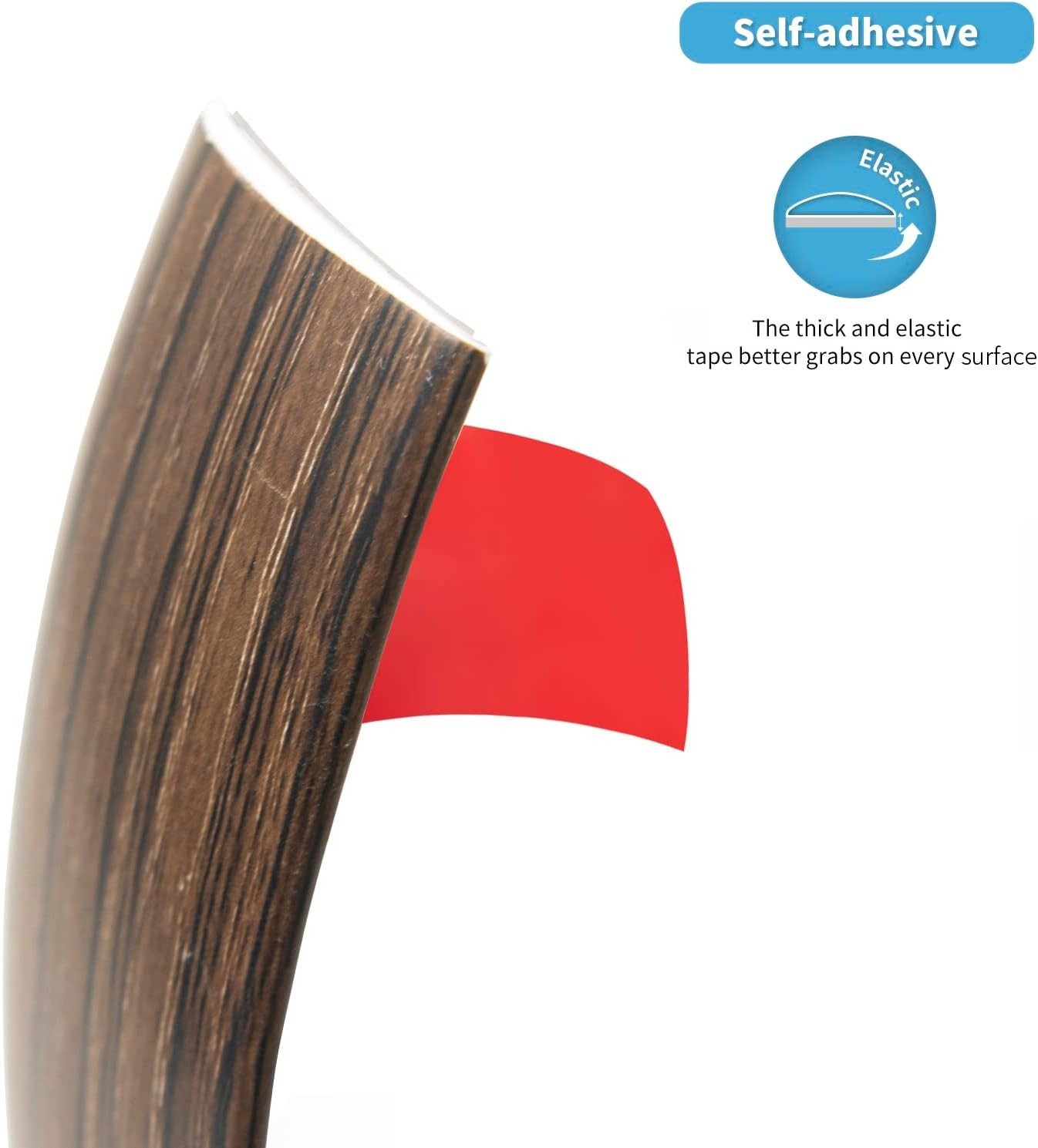 High-Quality 10 FT Vinyl Floor Transition Strip in Brown – Multi-Application Use