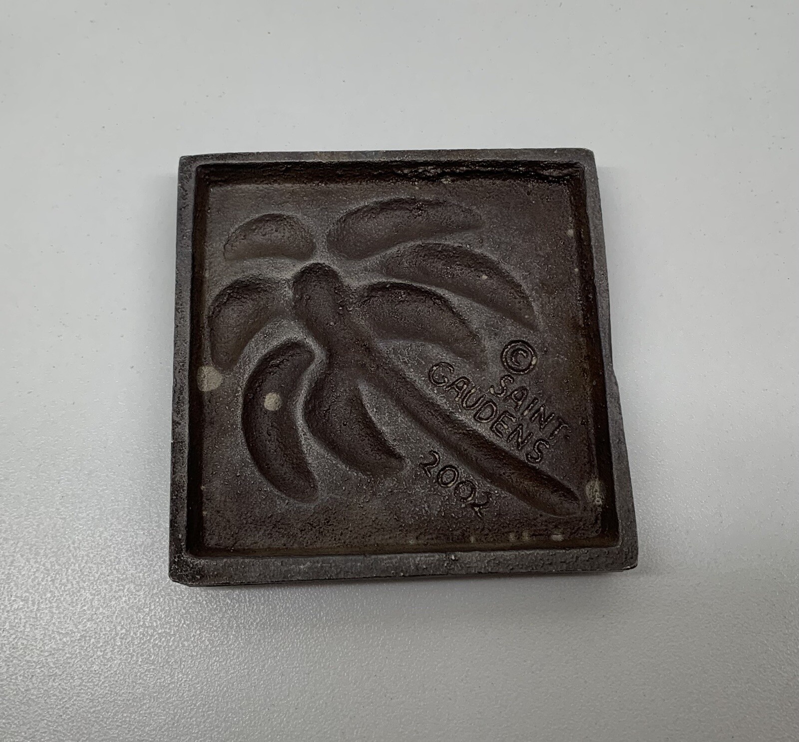 Saint Gaudens 2002 Metal Palm Tree Decorative Tile 2-3/4”