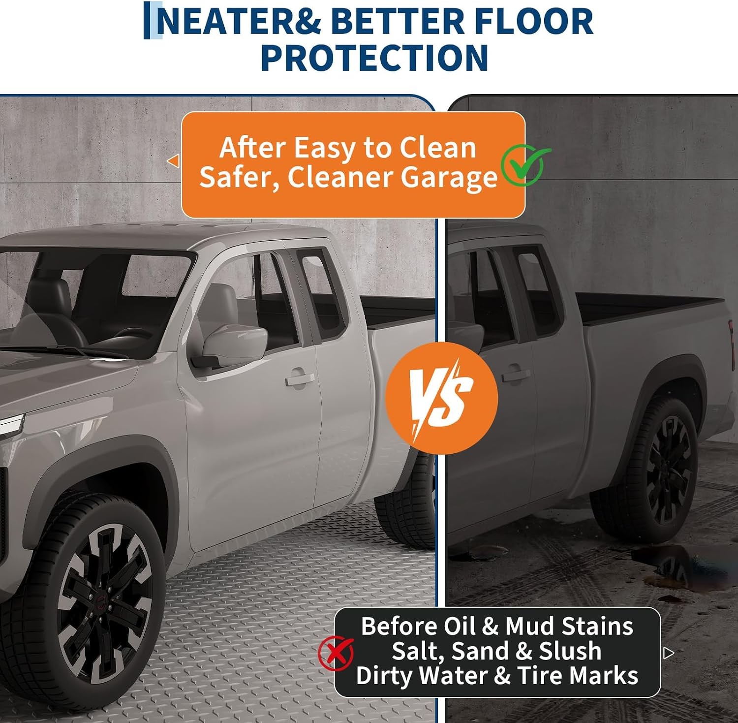 4×8/5×10/7.5×17/7.5×20 FT Garage Floor Mat 2mm Thick PVC Non-Slip Flooring Roll