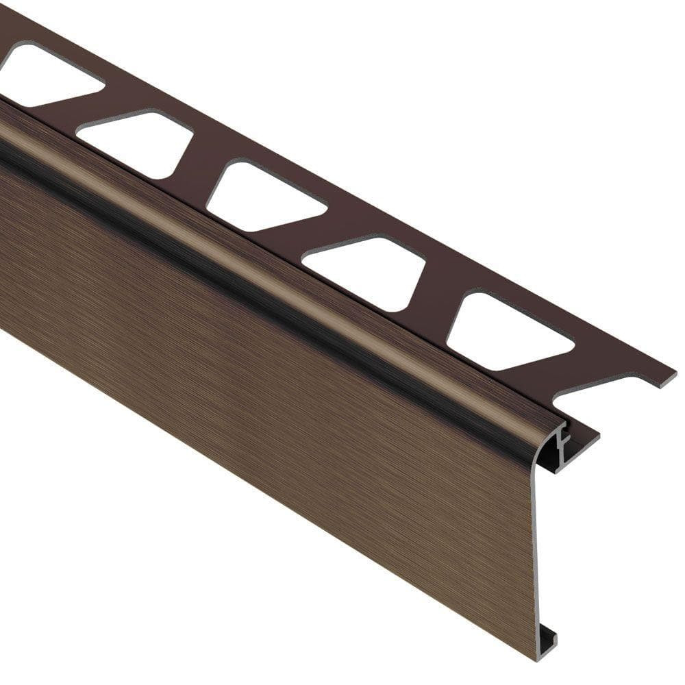 Rondec Step Brushed Antique Bronze Anodized Aluminum 3/8in X 8ft X 2-1/2in