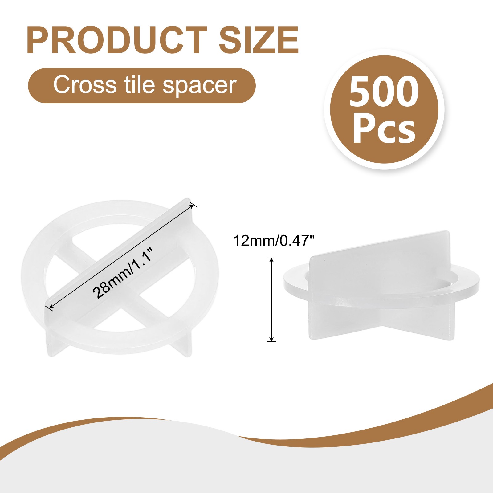 Plastic Leveling Plates 1/32 inch (1mm), 500 pcs for Tiles