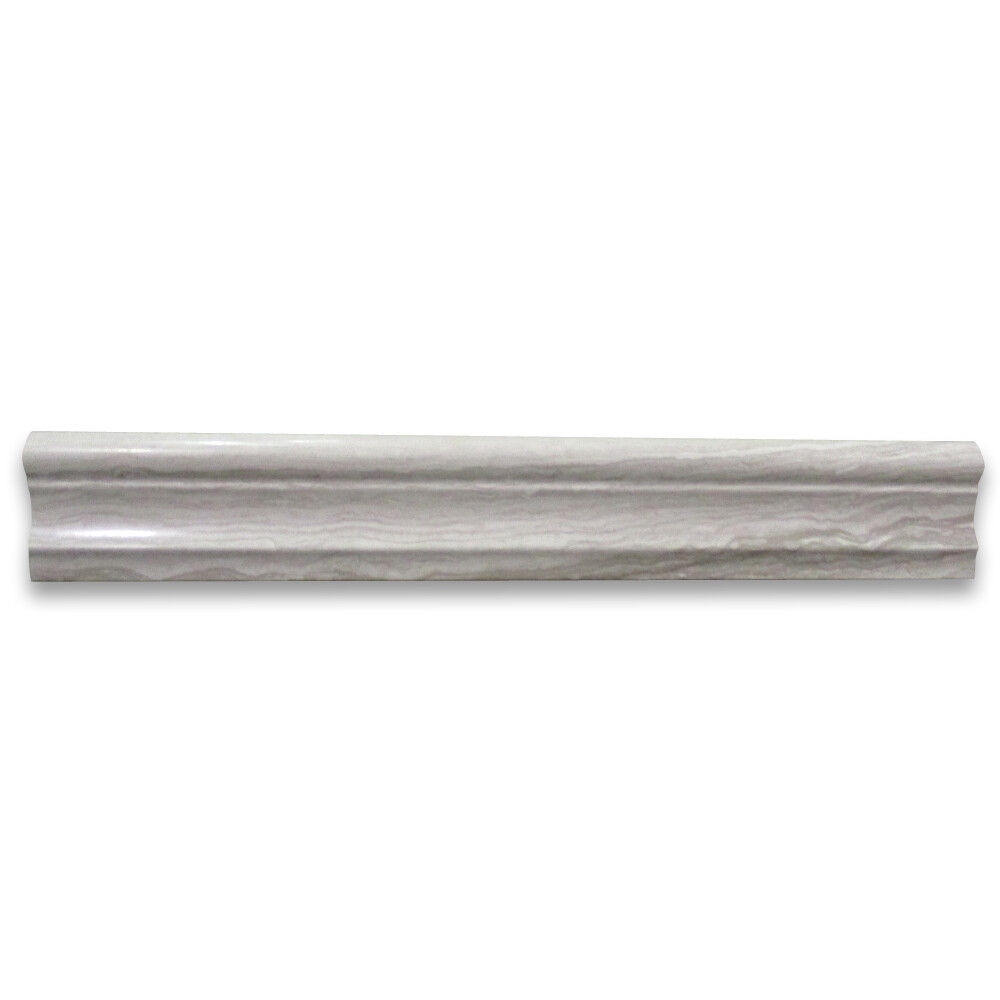 W13P Chair Rail Athens Silver Cream Haisa Light Marble Trim Molding 2×12