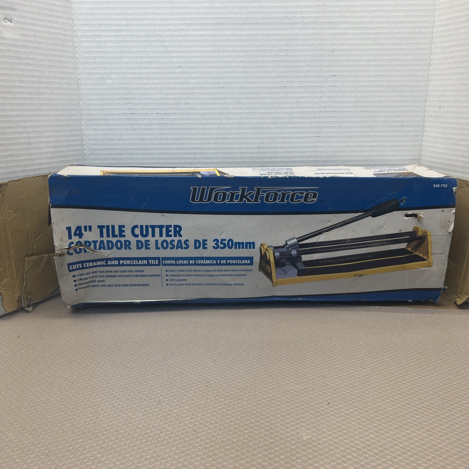 Workforce 14″ Tile Cutter THD14 Ceramic Porcelain Tile Tool Used Box Is Damaged