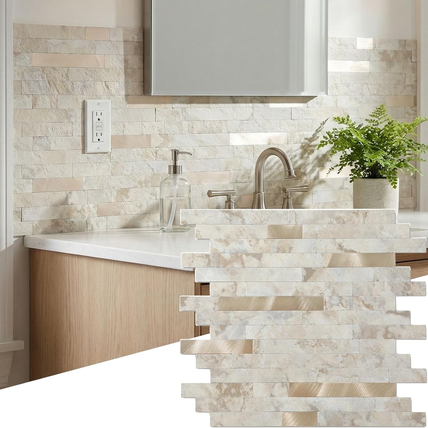 2026 New Upgrade Peel and Stick Backsplash, Stick on Backsplash Tiles for Kit…