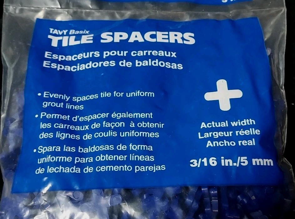 3/16″ 5mm Tavy Basix Tile Spacers 500 Blue Cross Spacers New Unopened Package