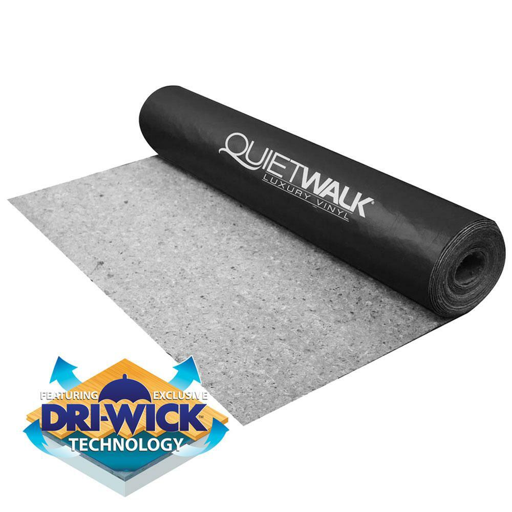 QuietWalk Acoustical Underlayment Black Antimicrobial Attached Vapor Barrier