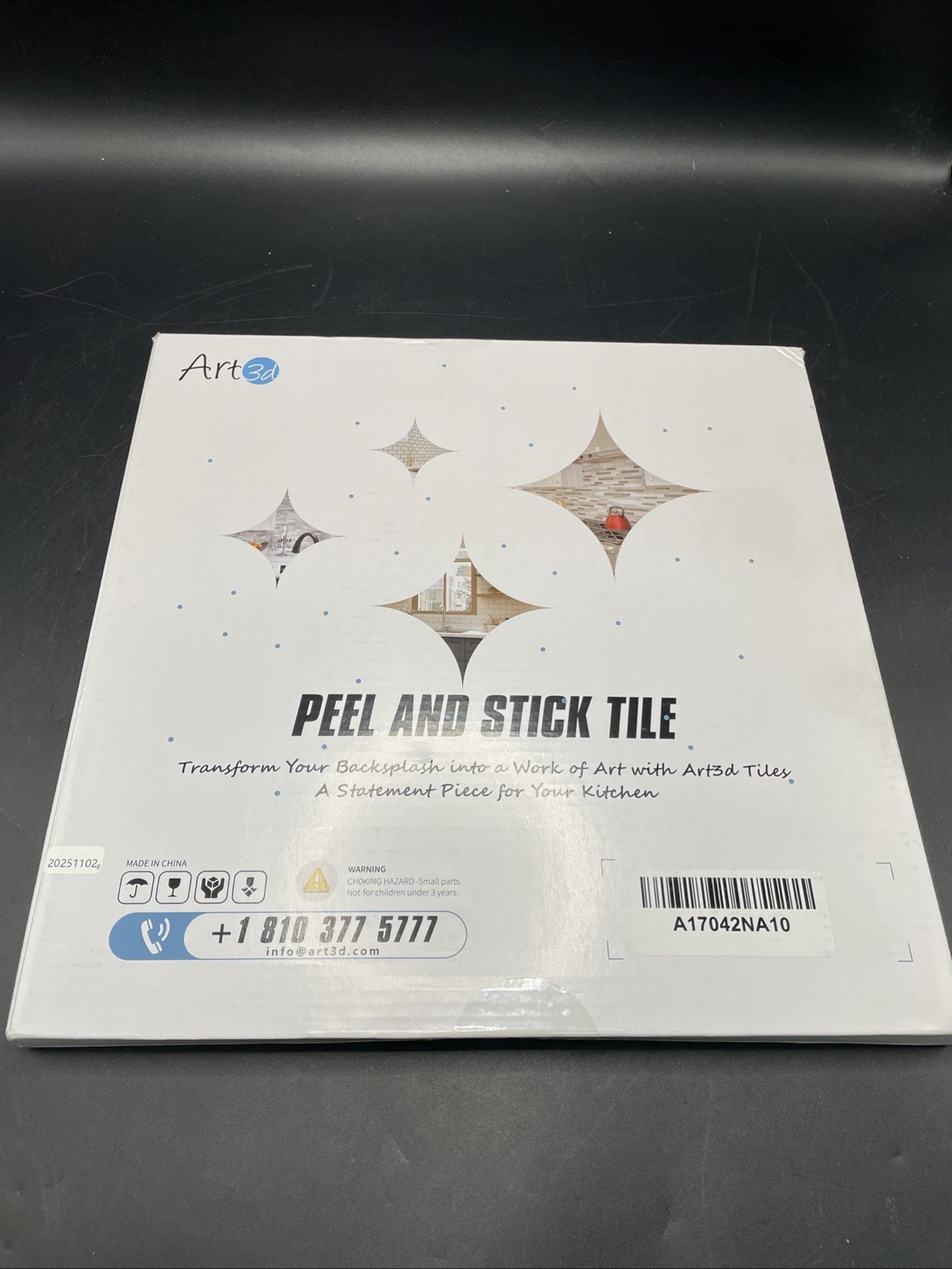 Art3d 10-Sheet Peel and Stick Kitchen Backsplash Tiles 12 X12 Self-Adhesive Wall