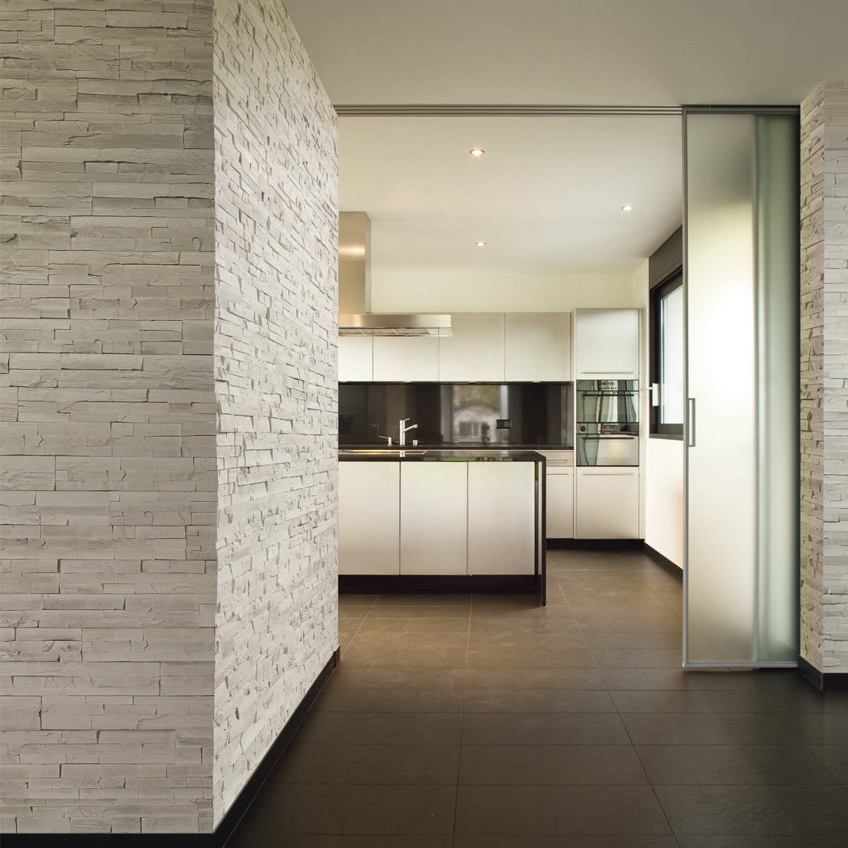 3 x 12.5 Squarefeet Depot InstaFix (TM) Stone Cladding Aspen Peel and Stick