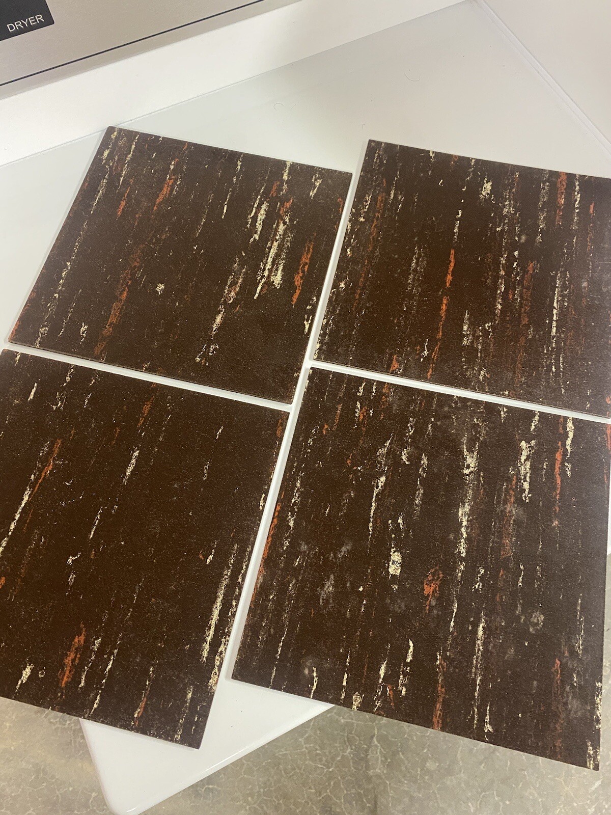 New Old Stock Armstrong Asphalt Tiles Mid Century Brown Pattern