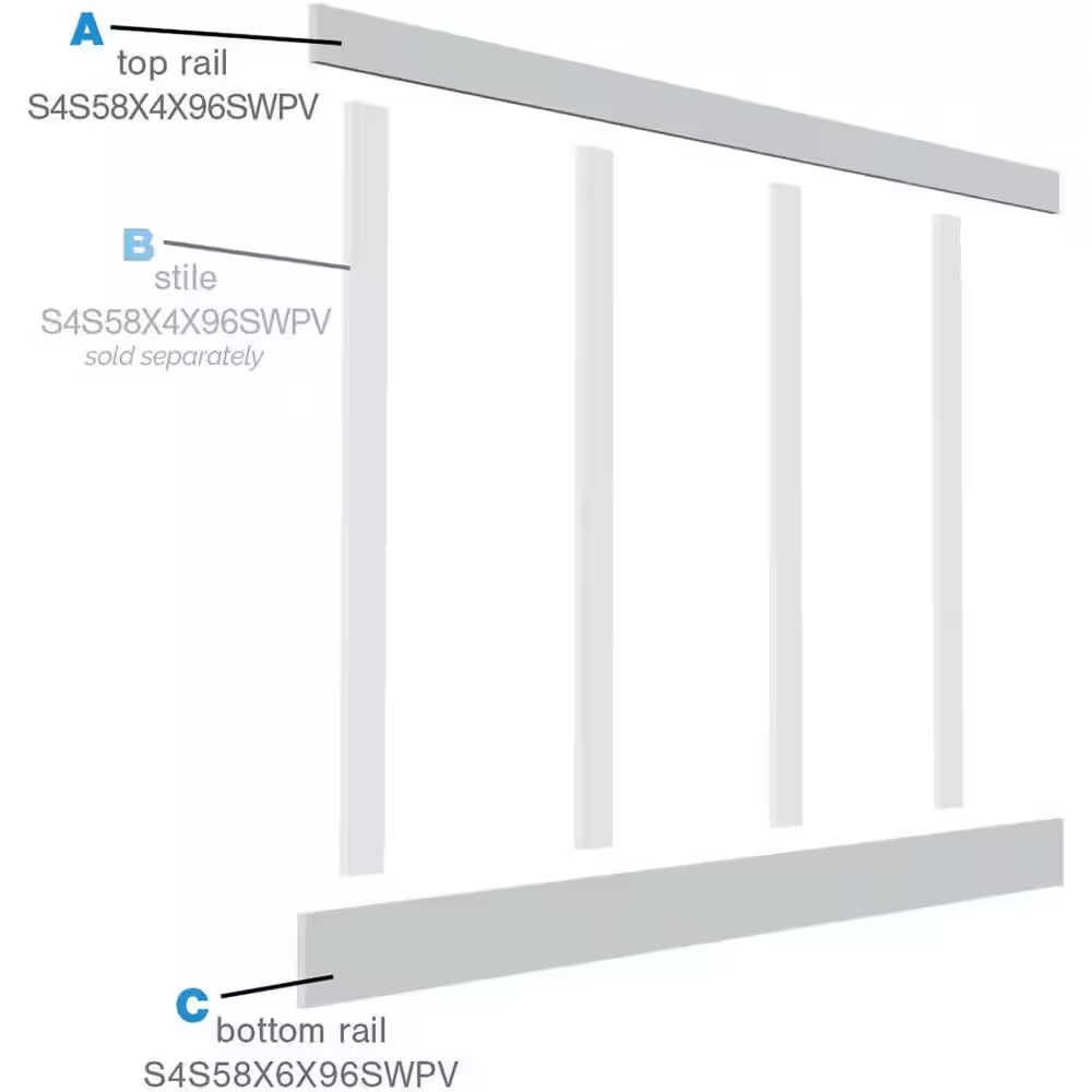 5/8 In. X 96 In. X 3-1/2 In. Expanded Cellular PVC Classic Wainscot Moulding Sys