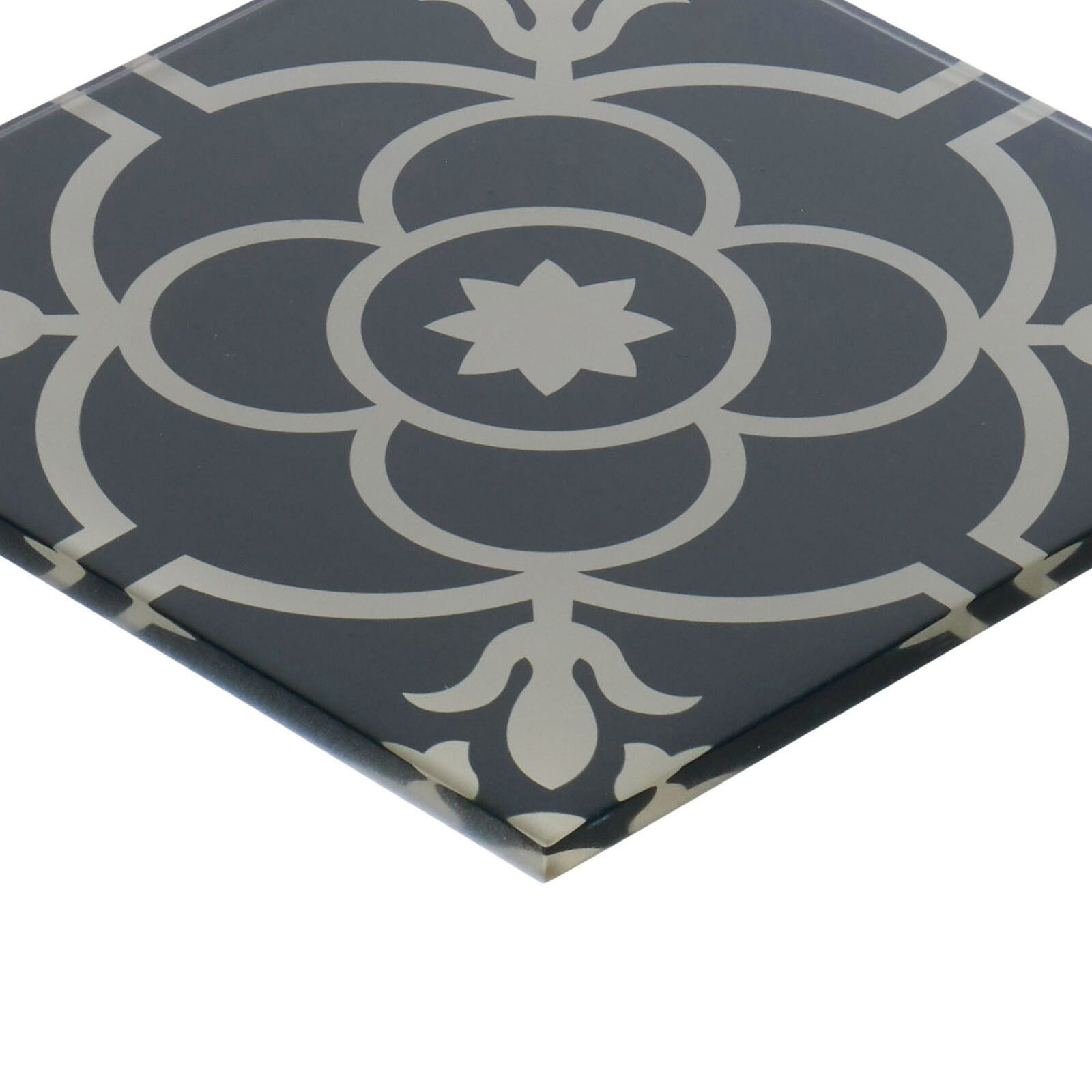 8” x 8” Royal Blue Moroccan Pattern Modern Glass Mosaic Tile Backsplash Kitchen