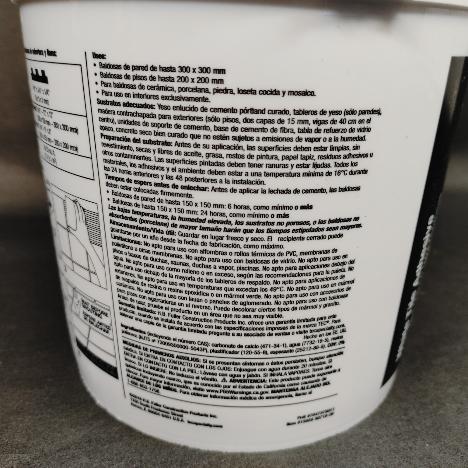 TEC Type 1 Mastic 1 Gallon White Tile Adhesive