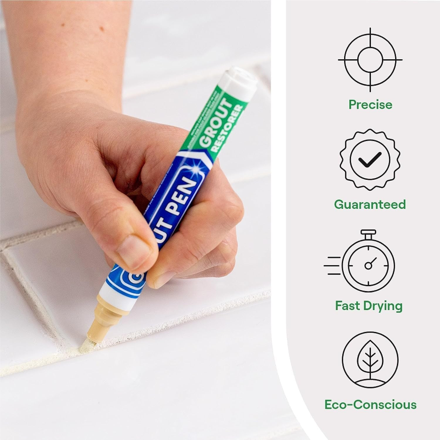 Grout Pen Cream Tile Paint Marker: Waterproof Grout Paint Pen, Tile Grout Colora