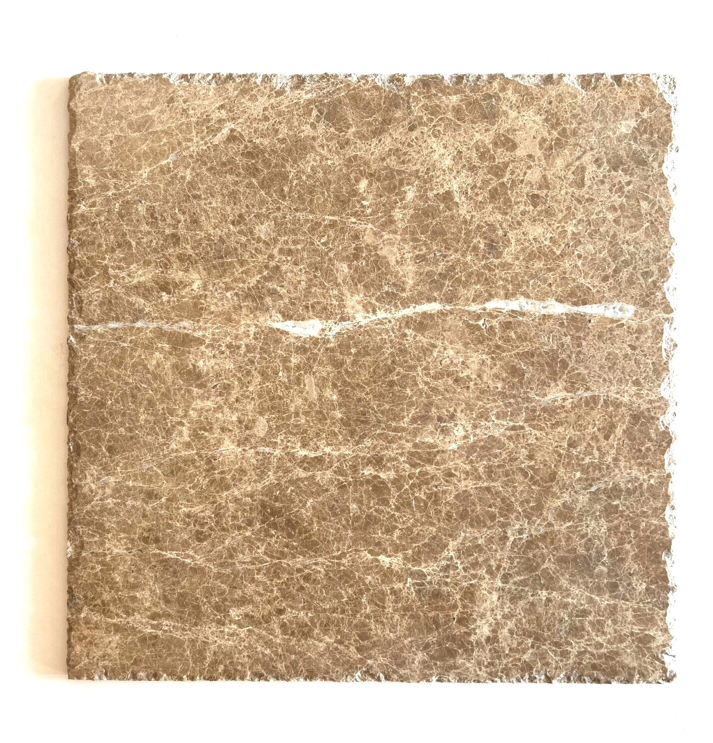 Emperador Light 16×16 Brushed and Chiseled Marble Floor and Wall Tile Backsplash
