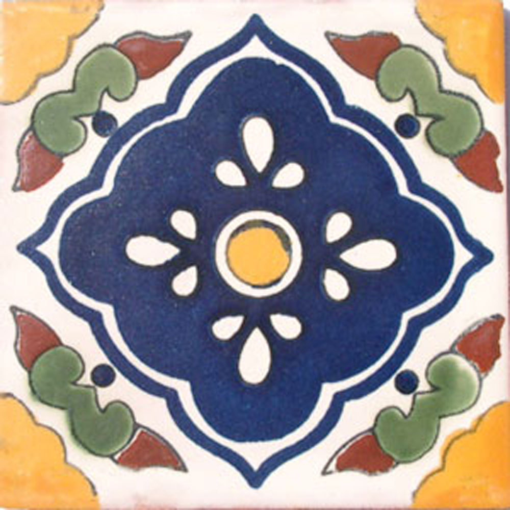 #C027) Mexican Tile sample 4×4 inch, we combine shipping GET WHAT YOU NEED !!