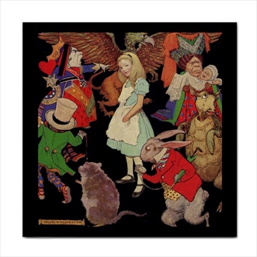 Alice In Wonderland Tile Rabbit Queen Of Hearts Characters Wilcox Ceramic Art