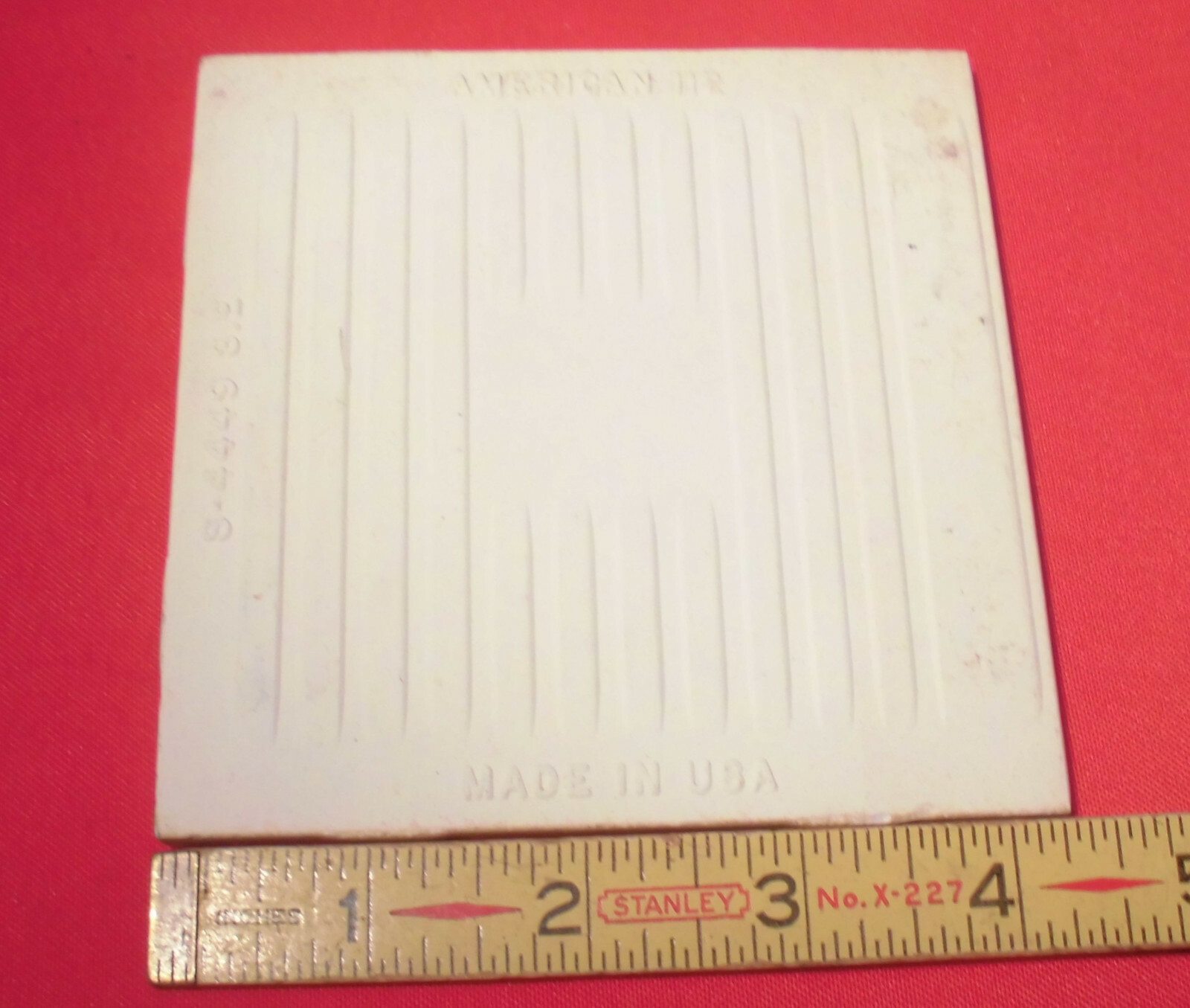 1 pc. Vintage *Crystalline Pink* Ceramic Bullnose Tile 4-1/4” American Olean NOS