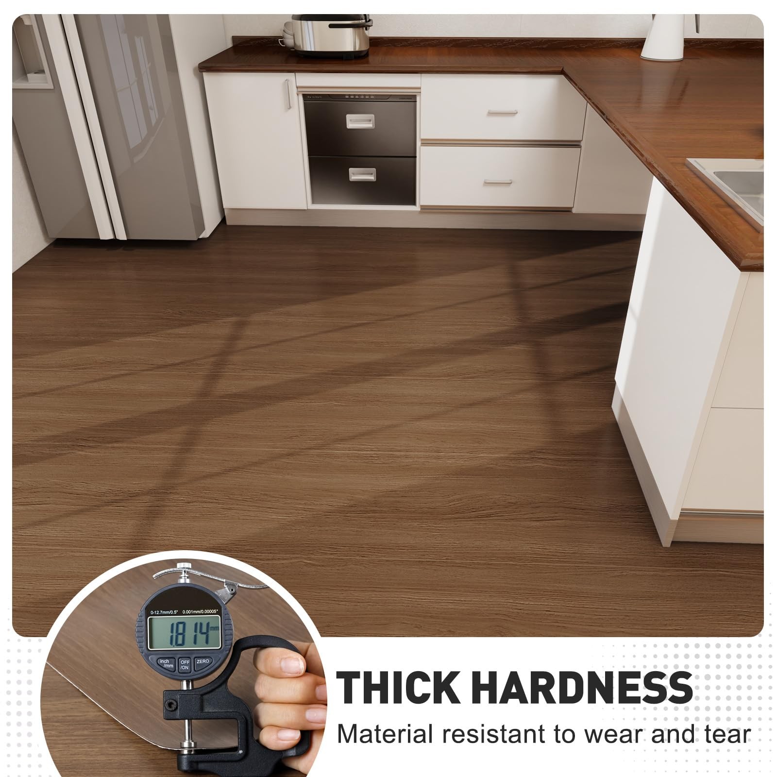 Wood Grain Peel and Stick Floor Tiles 11.8″ x 118″ Roll, Self Adhesive Vinyl …