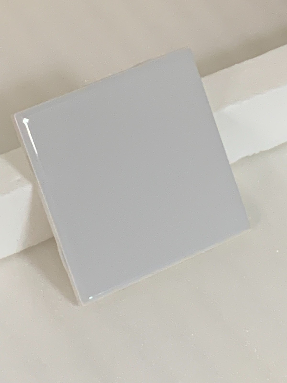 Vintage New American Olean 4 1/4″ x 4 1/4″ Seagull Gray #0043 Gloss *10* pcs