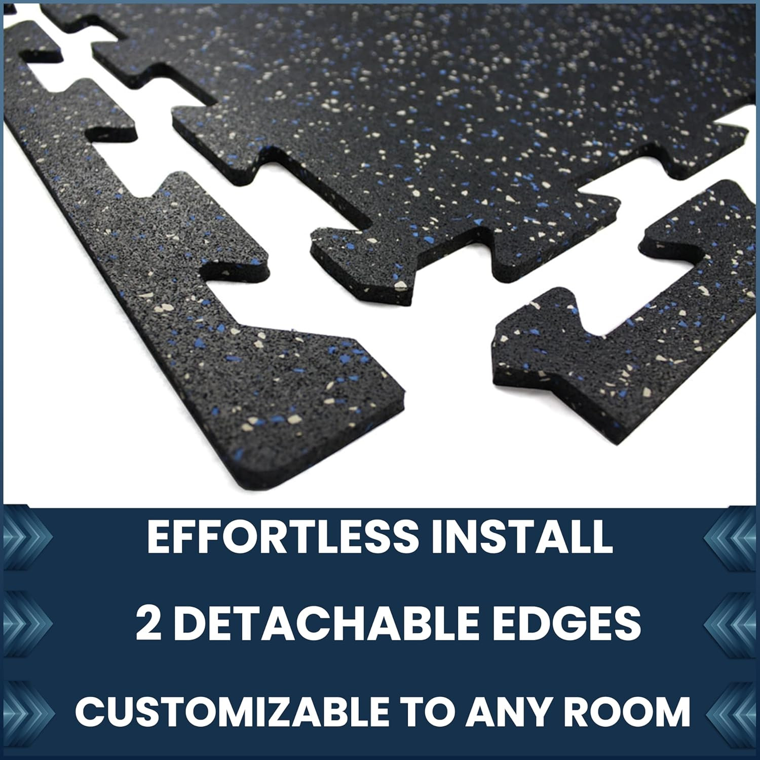 Eco-Lock 1/4″ Rubber Floor Tiles – Recycled Gym Flooring for Home & Garage