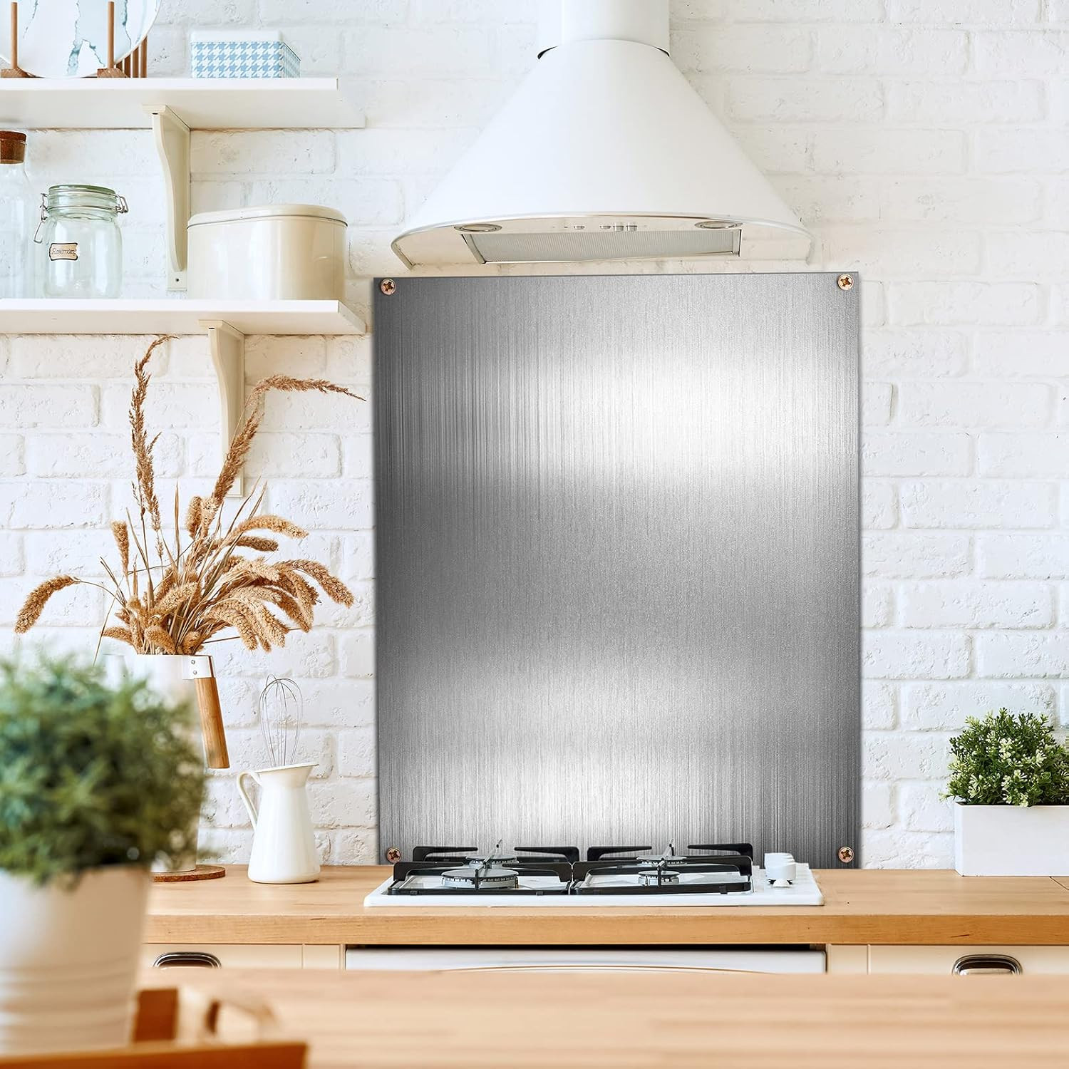 24 by 36 Inch Reversible Stainless Steel Backsplash Metal Backsplash Kitchen Sto