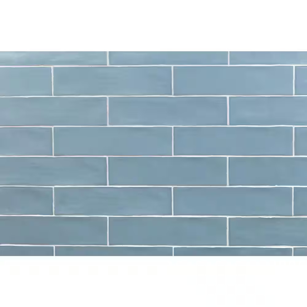Strait Blue 3 In. X 12 In. 8 Mm Matte Ceramic Subway Wall Tile (22-Piece 5.38 Sq