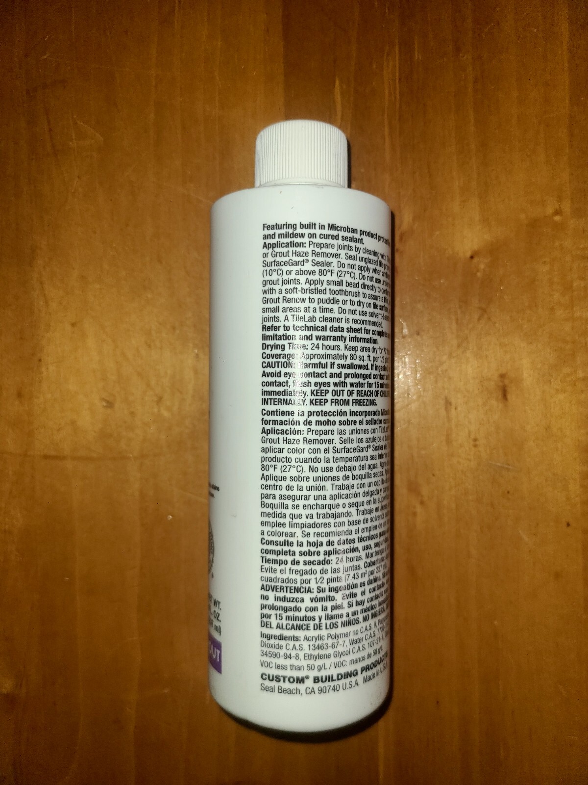 Polyblend 165 Delorean Grey 8oz Grout Renew Colorant/Sealer Flooring Tile Repair