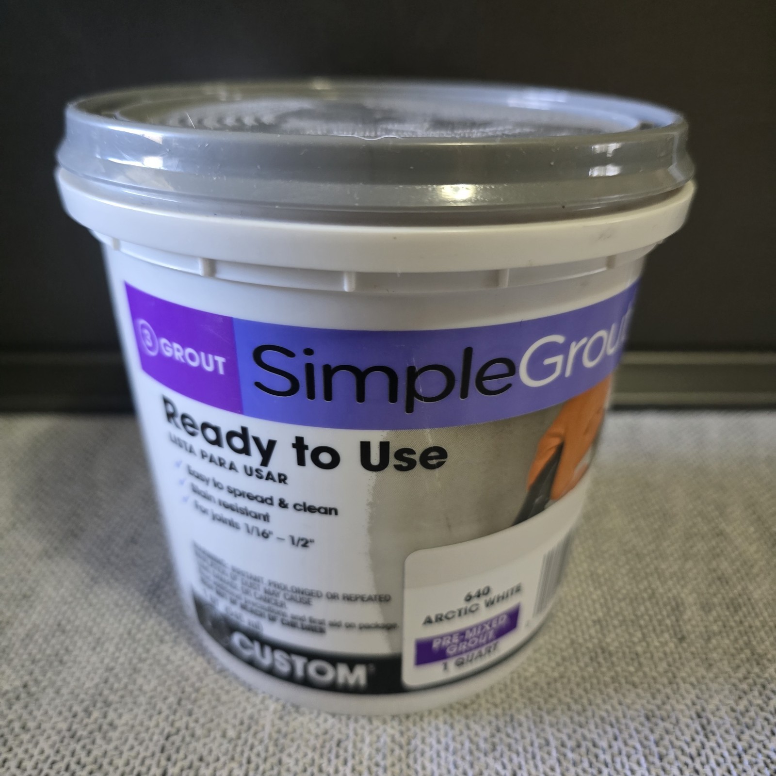 Simple Grout Ready To Use – Pre Mixed (1 Quart) Artic White