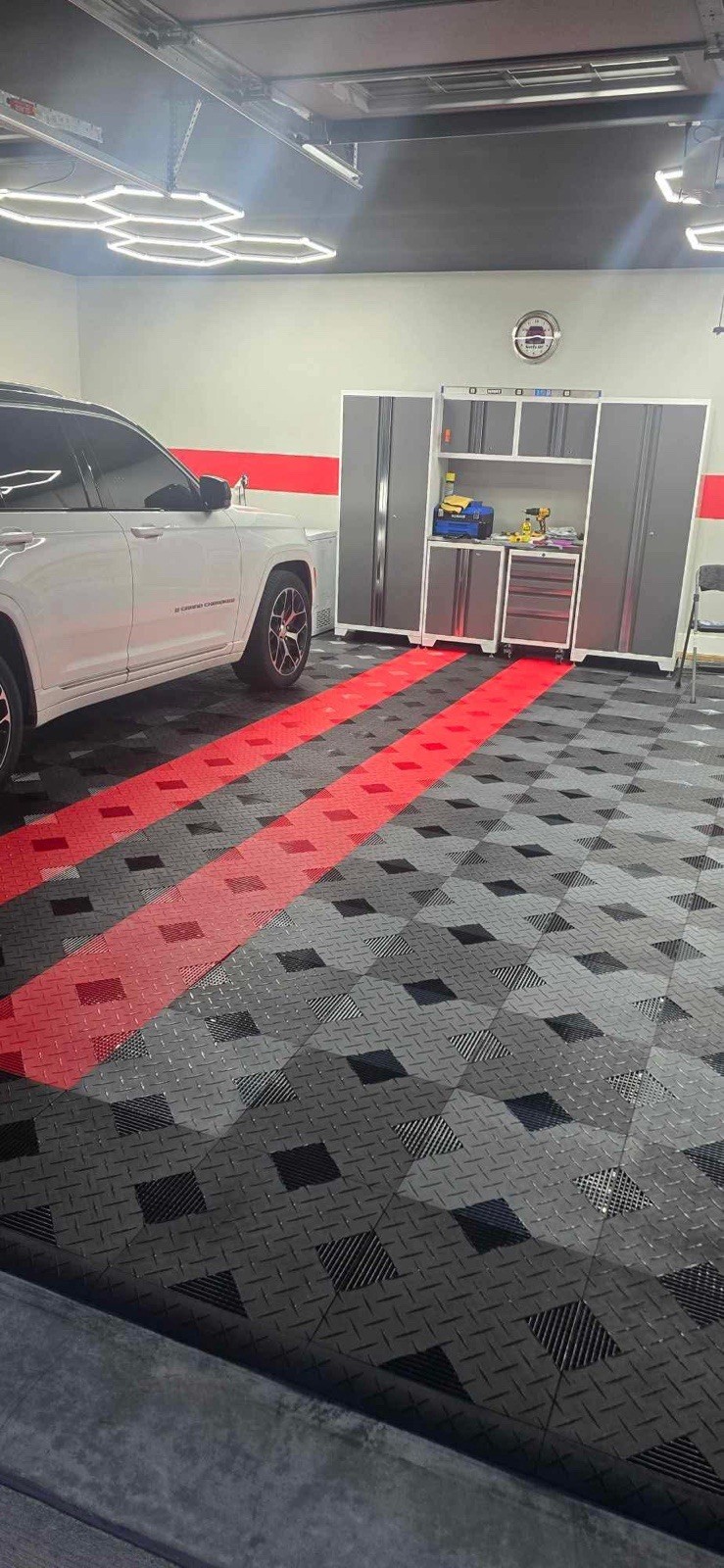 Black … HYBRID-X garage floor tiles. 50 square feet 17” X 17” MADE IN USA