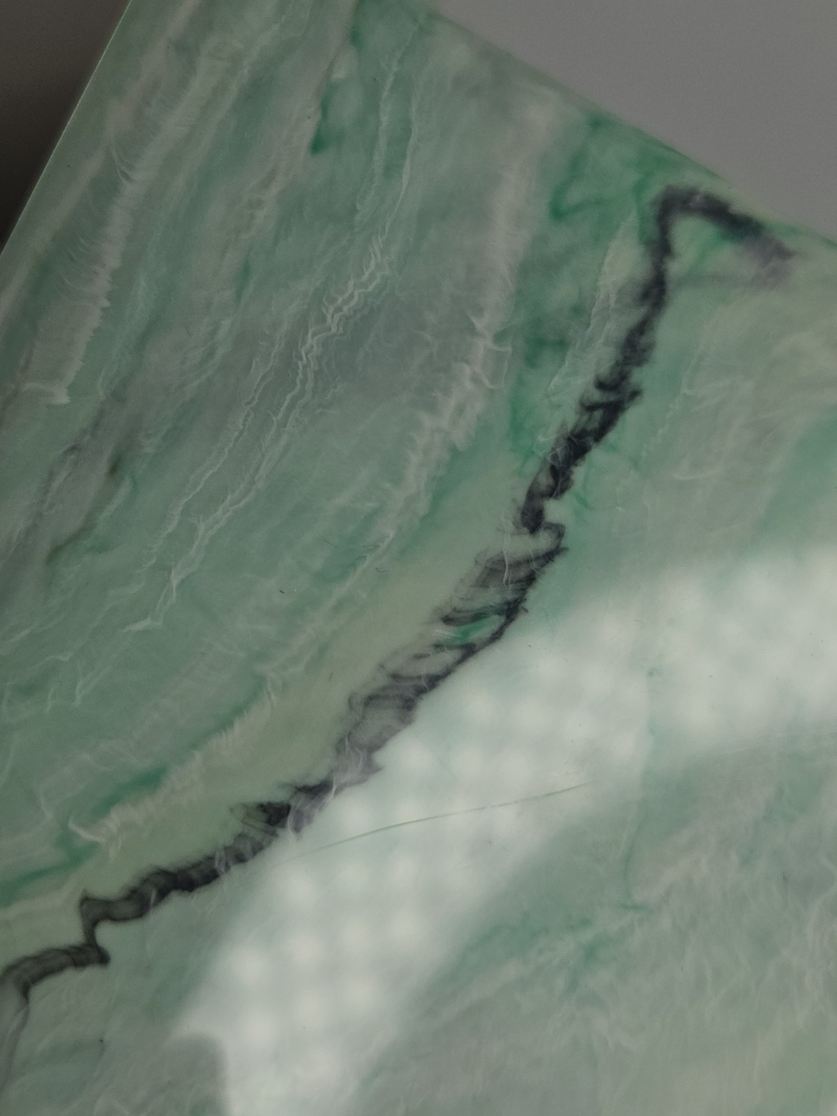 Vintage Polystyrene wall tiles green white marble swirl unbranded. 40 pack.